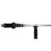 Close-up of 4000 PSI 8 GPM Dump Gun stabilizer handle with stainless mounting bracket and polished barrel for pressure washing.