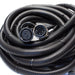 22ft JMS Elite to Tier 4 engine wiring harness with dual multi‑pin connectors and corrugated protective tubing for JMS Elite and JMS Elite Plus jetter control systems.