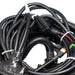 Tier 3 engine wiring harness with multi‑pin connectors, corrugated protective loom, and control‑panel leads for US Jetting jetter systems.