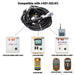 Compatibility chart showing the J‑027‑101‑KT jetter wiring harness with Tier 3 control panels and remotes including US Jetting GEN2, SSR, wireless GEN II, JMS yellow remote, and Kartech 2‑ and 9‑button remotes.